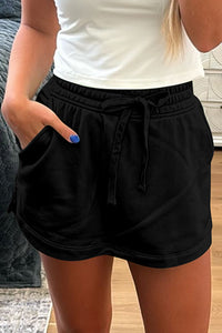 Women's Navy Blue High Waist Skort for Women - Stylish Athletic Skirt with Built-in Shorts for Comfort and Movement