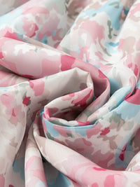 Pink Blossom Square Neck Ruffled Mini Dress