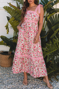 floral sleeveless dress