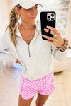 Pink Checkered Board Shorts