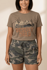 Women's Plus Size Camo Drawstring Shorts with Front Pockets