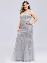 Plus Size Maxi Sequin Formal Dresses & Gowns