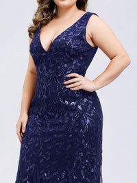 Plus Size Maxi Sequin Formal Dresses & Gowns