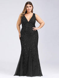 Plus Size Maxi Sequin Formal Dresses & Gowns