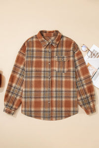 plus size plaid shacket