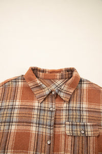 plus size plaid shacket