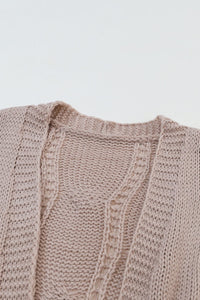 Pocket Twist Long Sweater Cardigan