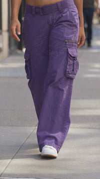 Women's Low-Rise Wide-Leg Tactical Cargo Pants with Utility Pockets