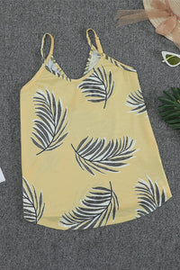 Printed Loose Sleeveless Jumpsuit - Square - Bare - Bateau
