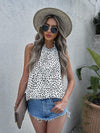 Printed Round Neck Slim Tank Top