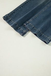 Real Teal Square Patch Pocket High Rise Shift Jeans