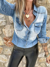 Long Sleeve Denim Button Down Shirt