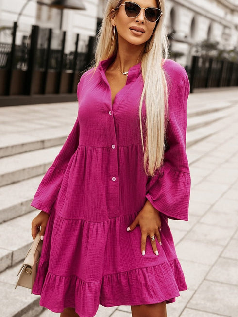 Solid Color Sexy Temperament Casual Mini Dress