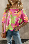 Rose Floral Baggy T-Shirt with Vintage Charm