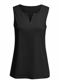 Skull Print V-neck Sleeveless Tank Top