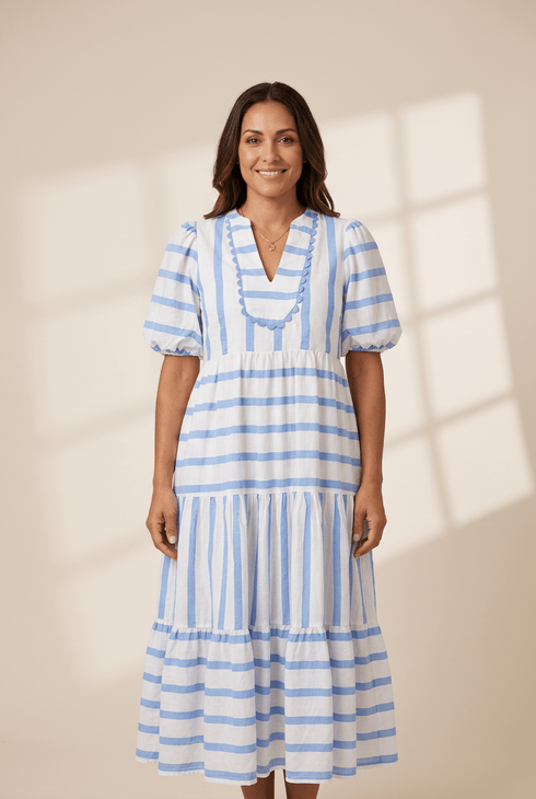 chic-sky-blue-striped-half-sleeve-dress-with-ricrac-trim-perfect-vacation-outfit-for-trendy-women