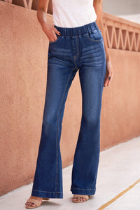 Slim And Flared Denim Pants
