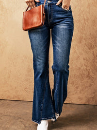 Slim And Flared Denim Pants