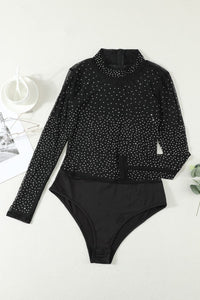 Slim High Neck Long Sleeve Printed Mini Dress