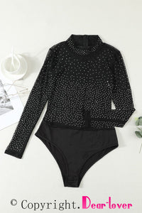 Slim High Neck Long Sleeve Printed Mini Dress