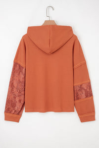 waffle knit hoodie