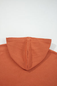 waffle knit hoodie