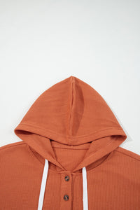 waffle knit hoodie