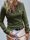 Modern Button-Up Henley Top