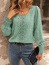 Solid Color Pleated Button V Neck Long Sleeved Hoodie