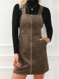 Solid Home Service Loose Short Dress With Pocket - Bare - A-Line - Square - Tube