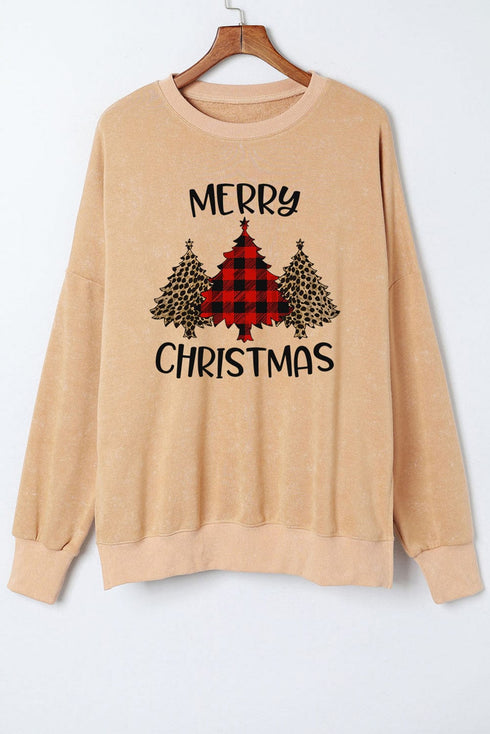 Women's Merry Christmas Buffalo Plaid Bishop Sleeve Sweater Dress made for easy styling and wardrobe coordination, with premium-like structure and