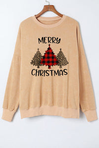 Women's Merry Christmas Buffalo Plaid Bishop Sleeve Sweater Dress made for easy styling and wardrobe coordination, with premium-like structure and