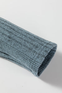 ribbed open cardigan