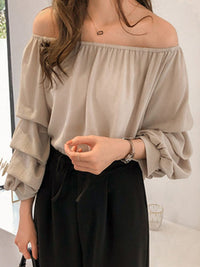 Stylish Comfortable Off Shoulder Long Sleeve Blouse