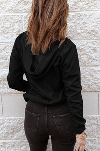 Stylish Comfortable Solid Color Tie Loose Casual  V-Neck T-Shirt