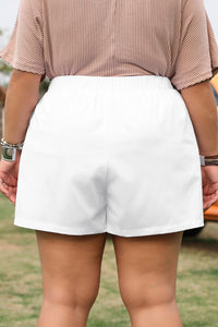 white plus size shorts