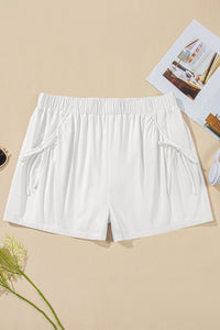 white plus size shorts