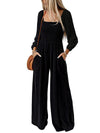 Stylish Square Neck Jumpsuit With Long Sleeves For Women'S Fashion