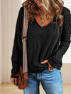 Stylish V-Neck Women'S Sweatshirt - Casual Loose Fit Long Sleeve Pullover