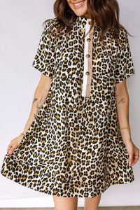 leopard mini dress