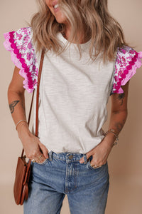 Women's Stylish Women's Lightweight Pastel Ruffled Sleeve Blouse for Effortless Comfort and Trendy Looks