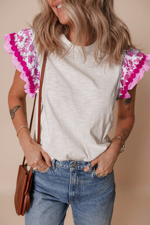 Women's Stylish Women's Lightweight Pastel Ruffled Sleeve Blouse for Effortless Comfort and Trendy Looks