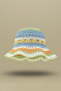 White Papyrus Weaving Straw Fisherman Hat