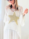 Stunning Crochet Knit Top with Star Motif