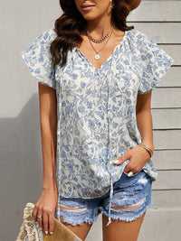Casual V-neck Loose Plus Size Short-sleeved T-shirt