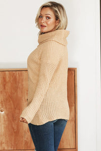 Thick Thread High Neck Bat Sleeve Knit Sweater