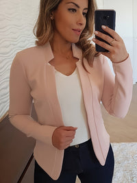Timeless Elegance Womens Solid Open Front Blazer