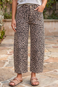 Women's Beige Camouflage Ankle-Length Shift Jeans