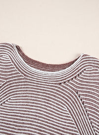 striped knit sweater