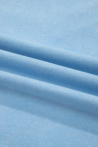 Beau Blue Mineral Wash V Neck Tee Matching Skort Set